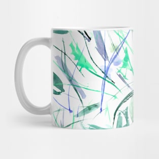 Tuscan bushes - watercolor leaves abstract nature Mug